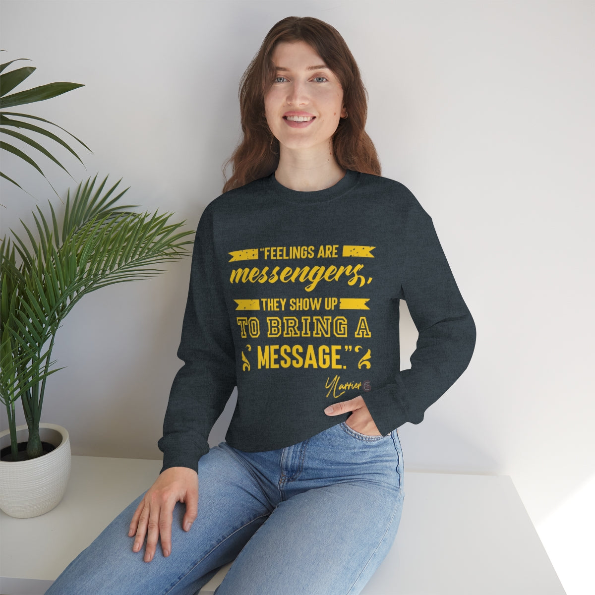 Feelings are Messenger Crewneck Sweatshirt