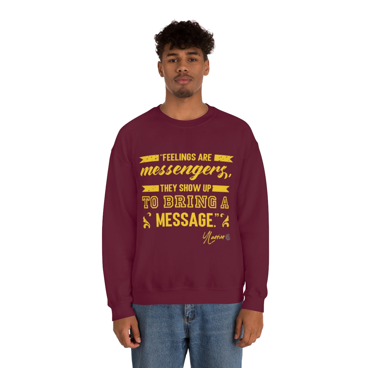 Feelings are Messenger Crewneck Sweatshirt