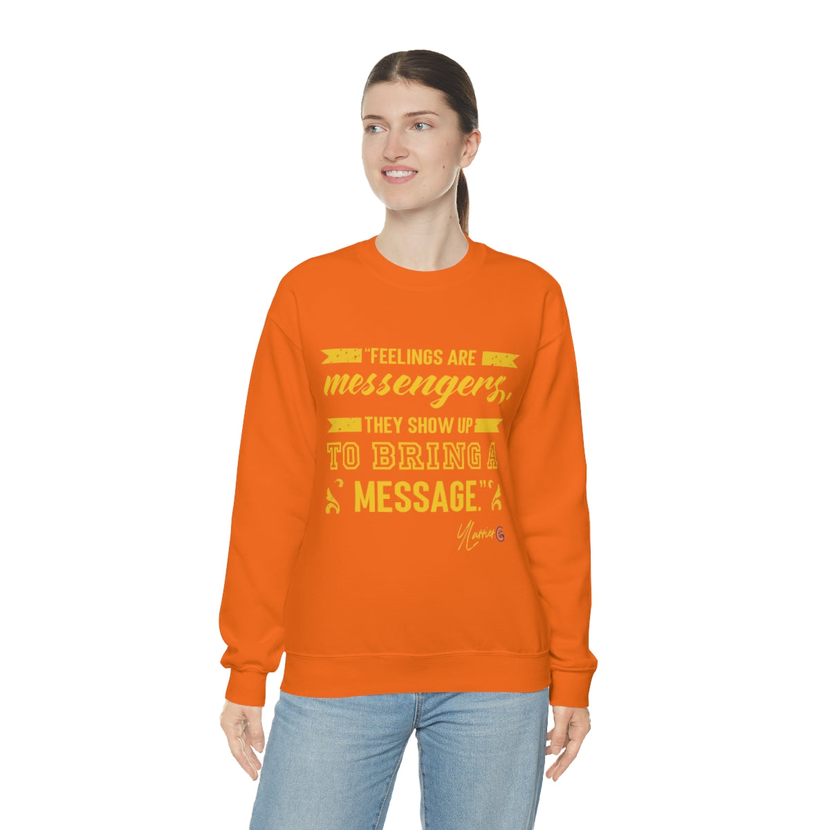 Feelings are Messenger Crewneck Sweatshirt