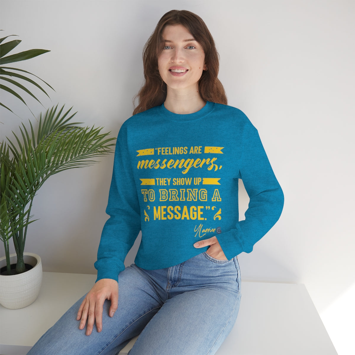 Feelings are Messenger Crewneck Sweatshirt