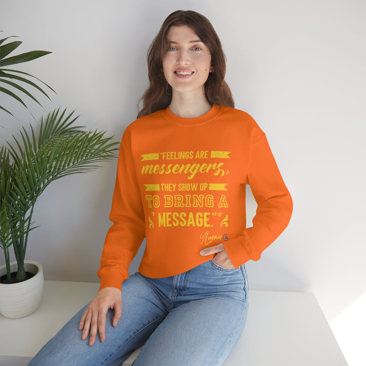 Feelings are Messenger Crewneck Sweatshirt