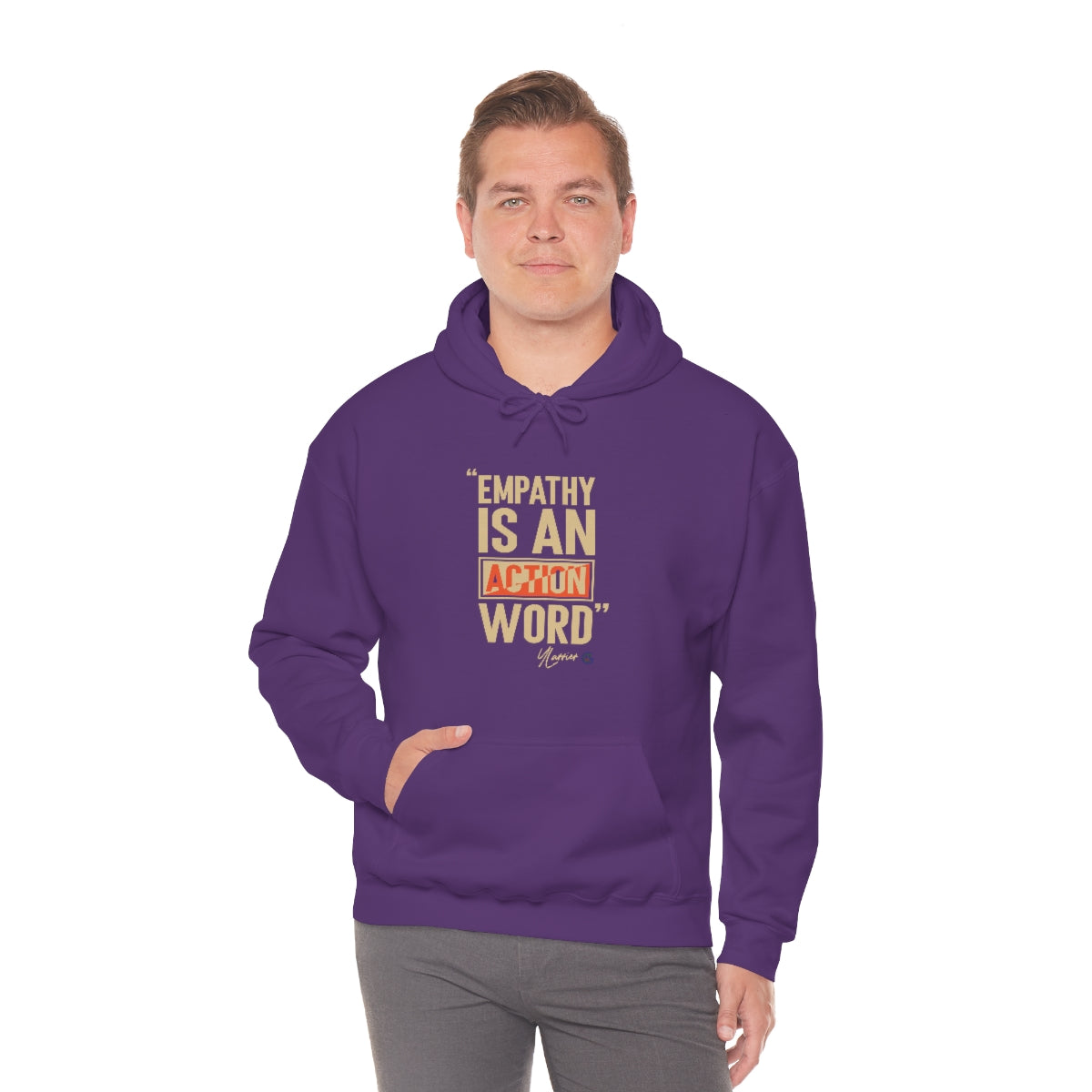 Empathy is an Action Word Hooded Sweatshirt