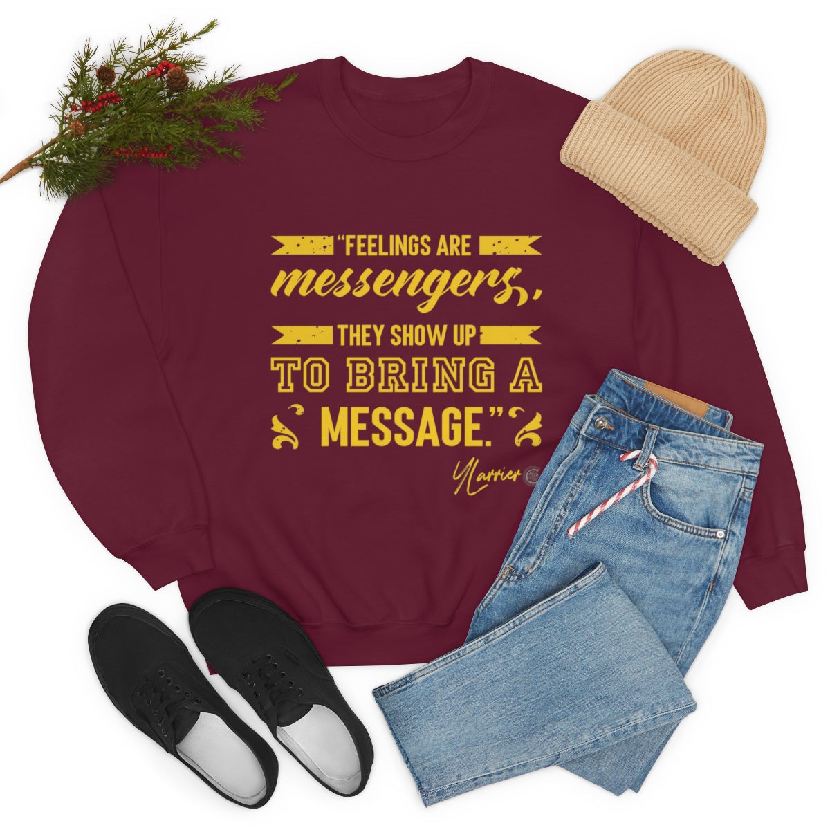 Feelings are Messenger Crewneck Sweatshirt