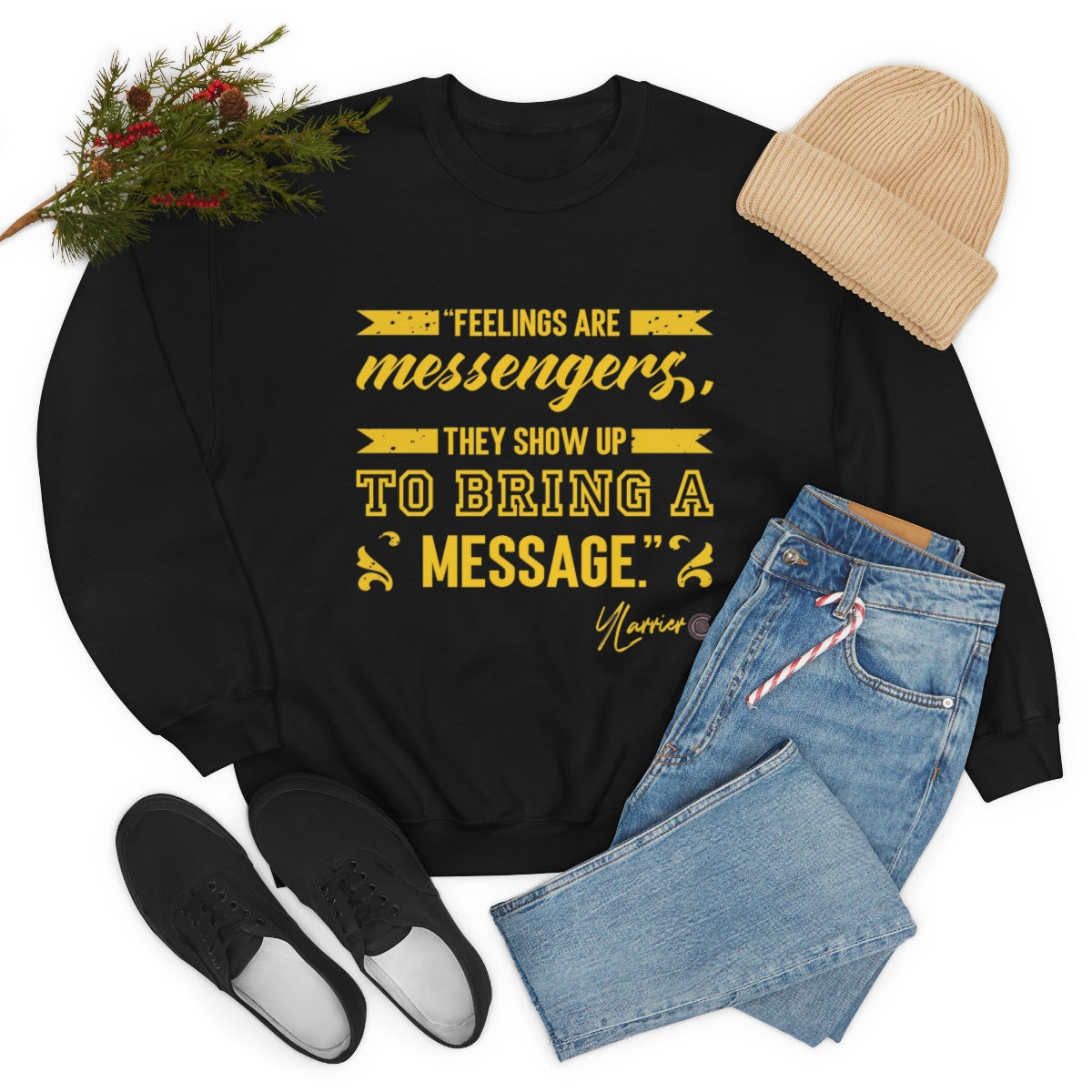 Feelings are Messenger Crewneck Sweatshirt