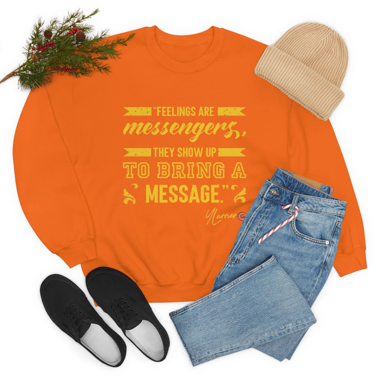 Feelings are Messenger Crewneck Sweatshirt