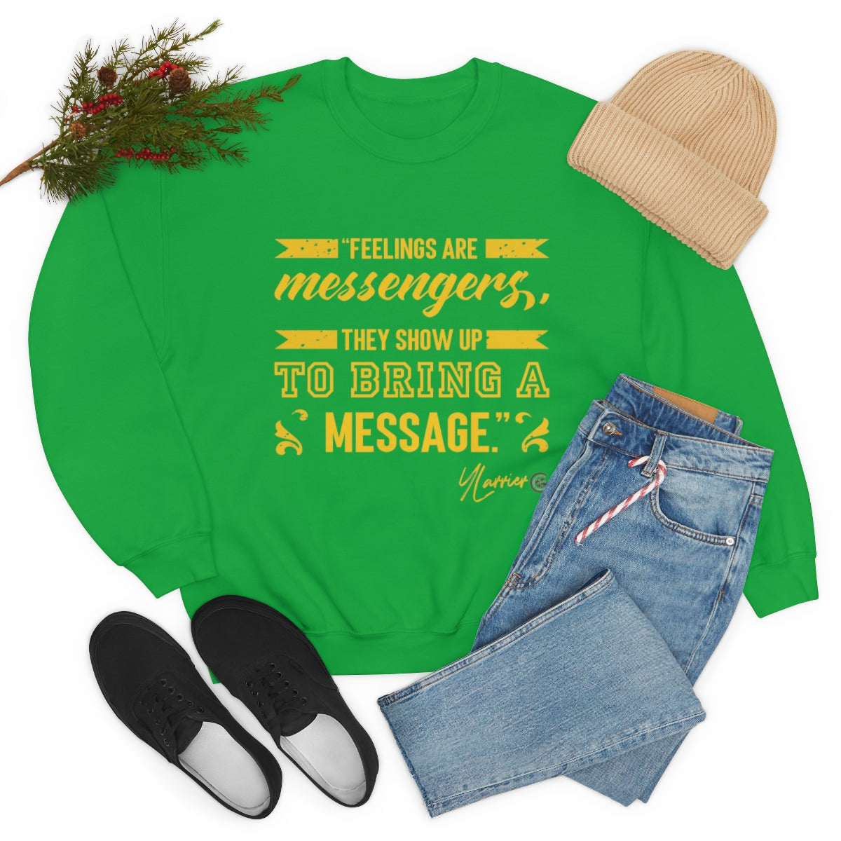 Feelings are Messenger Crewneck Sweatshirt