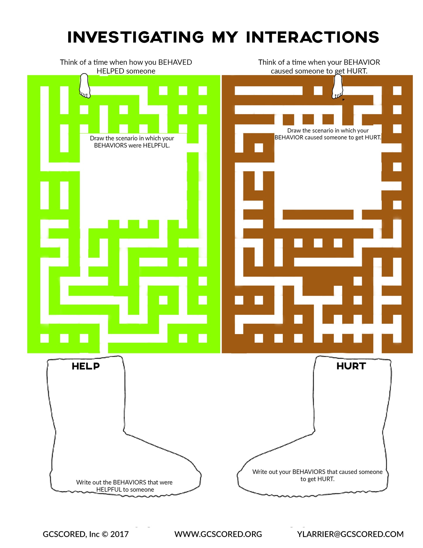 RUMERTIME Activity Sheet - Investigating my Interactions (30/set)
