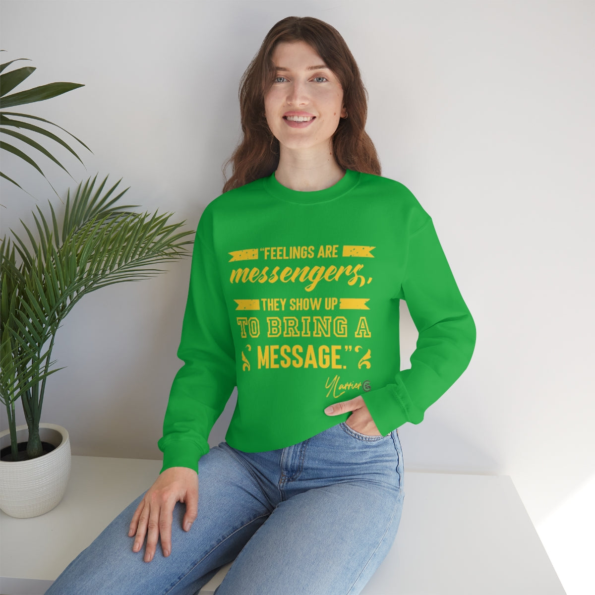 Feelings are Messenger Crewneck Sweatshirt