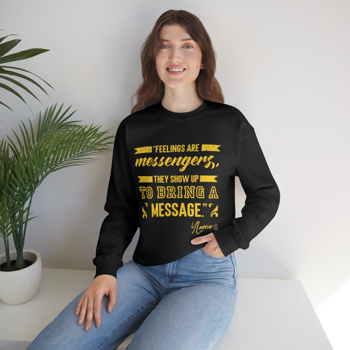 Feelings are Messenger Crewneck Sweatshirt