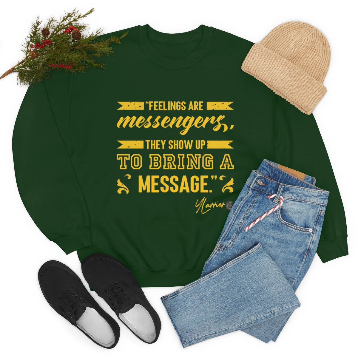 Feelings are Messenger Crewneck Sweatshirt