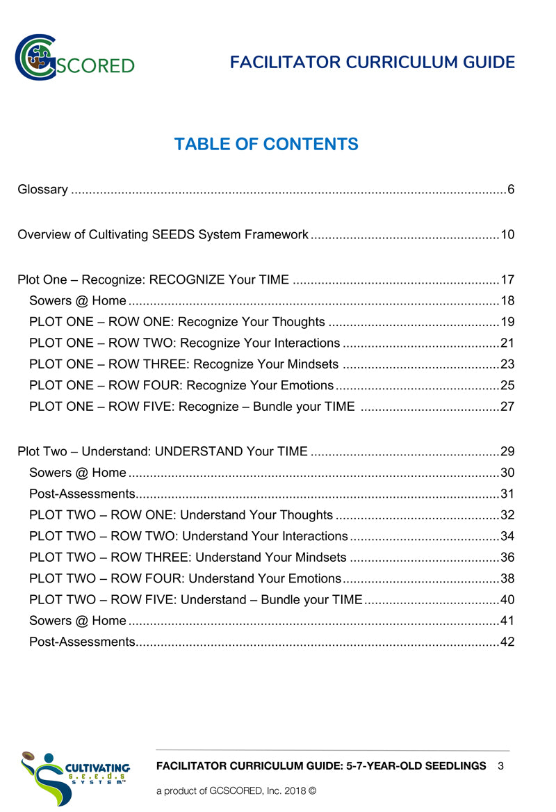 Facilitator's Guide (5-7yrs)
