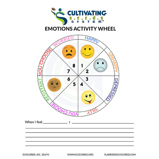 RUMERTIME Emotion Wheel of Activity (30 sheets/set)
