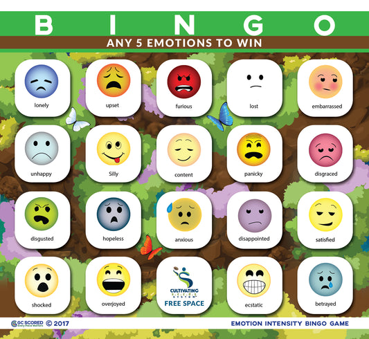 Emotion Bingo Cards