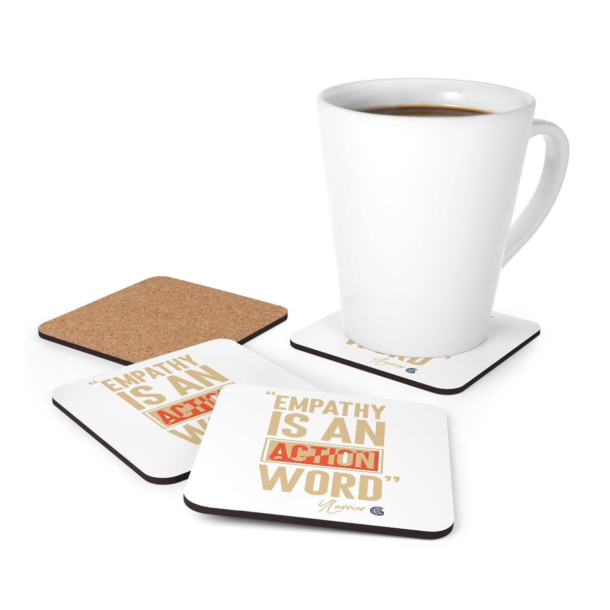 Empathy is an Action Word Coaster Set